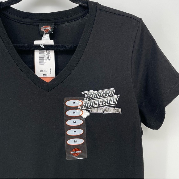 NEW Harley Davidson Women’s V-Neck Shirt 100% Cotton M - Picture 2 of 5